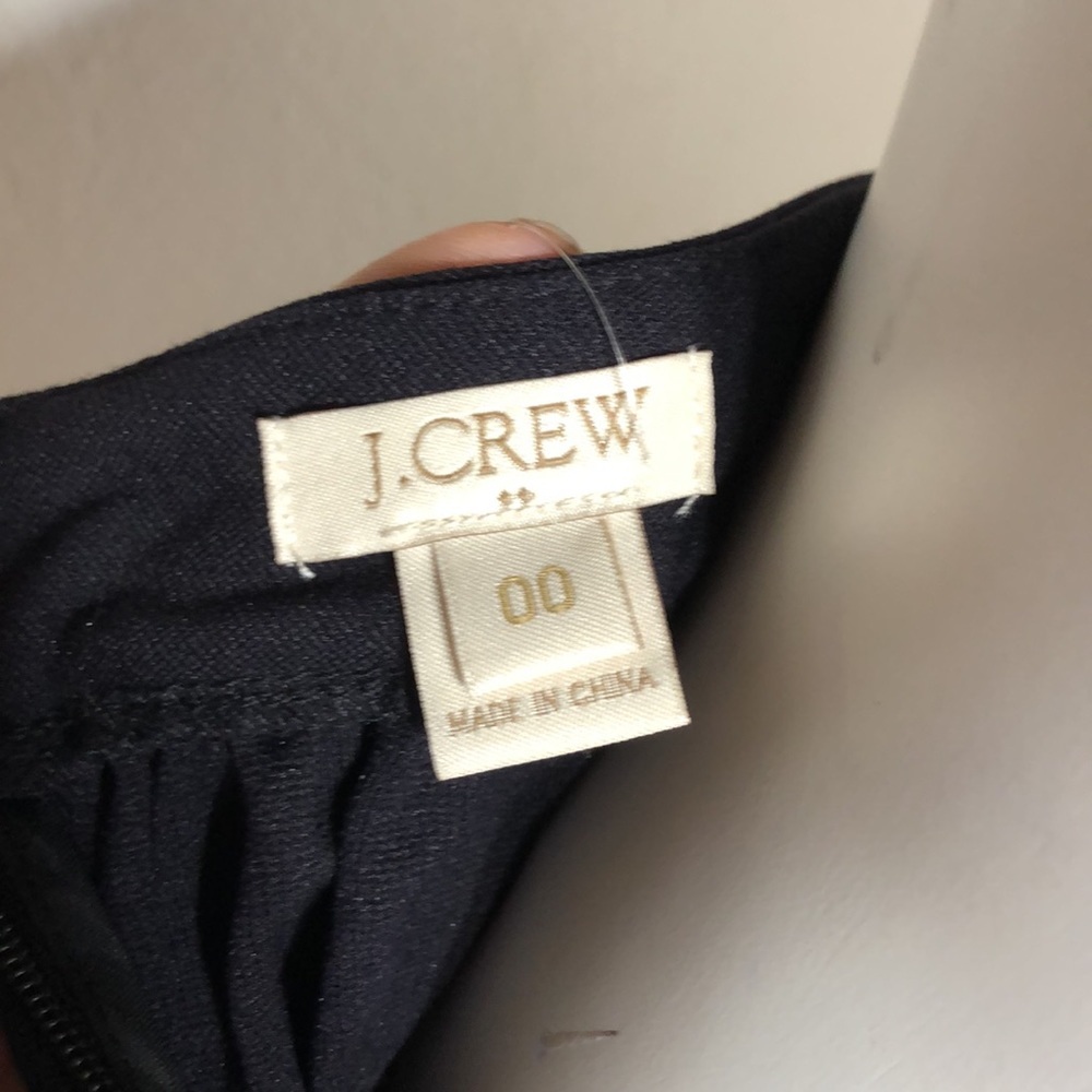 J. CREW Black Swingy‎ Stretch Ponte Knit Mini Skirt Sz 00 NWT - Picture 11 of 13